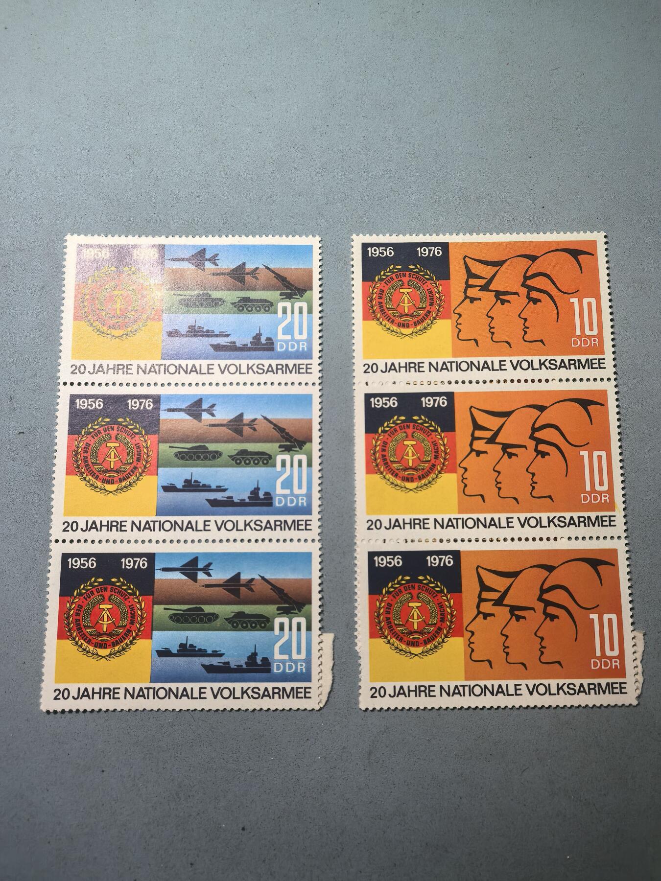 盛世勋华——号角文化勋章邮票专场拍卖第281期 东德邮政1976年发行 2全新票 人民军30周年 3套
