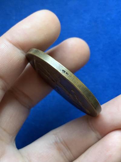 《竞宝斋》第424场 周日，周一，周二  3场连拍 （全场包邮） 法国播种者农业纪念铜章 39.1克 41.2mm 丰饶角铜标