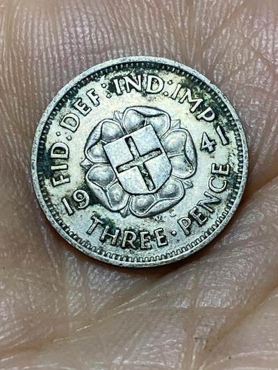 2025年第九十八场(总第一百二十四场）外国好品散币(免佣金) - 英国🇬🇧1941年3便士银币(乔治六世第一版，500银)