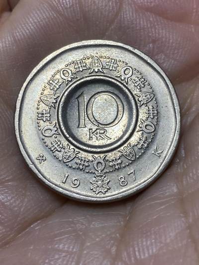 2025年第九十八场(总第一百二十四场）外国好品散币(免佣金) - 挪威🇳🇴1987年10克朗(奥拉夫五世第二套最大面值)