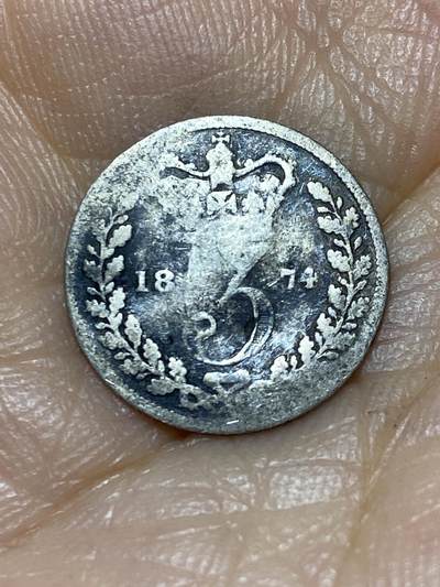 2025年第九十八场(总第一百二十四场）外国好品散币(免佣金) - 英国🇬🇧1974年3便士银币(维多利亚女王青年头像，925高银)
