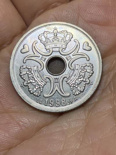 2025年第九十八场(总第一百二十四场）外国好品散币(免佣金) - 丹麦🇩🇰1998年5克朗(玛格丽特二世，LG; JP; A版)