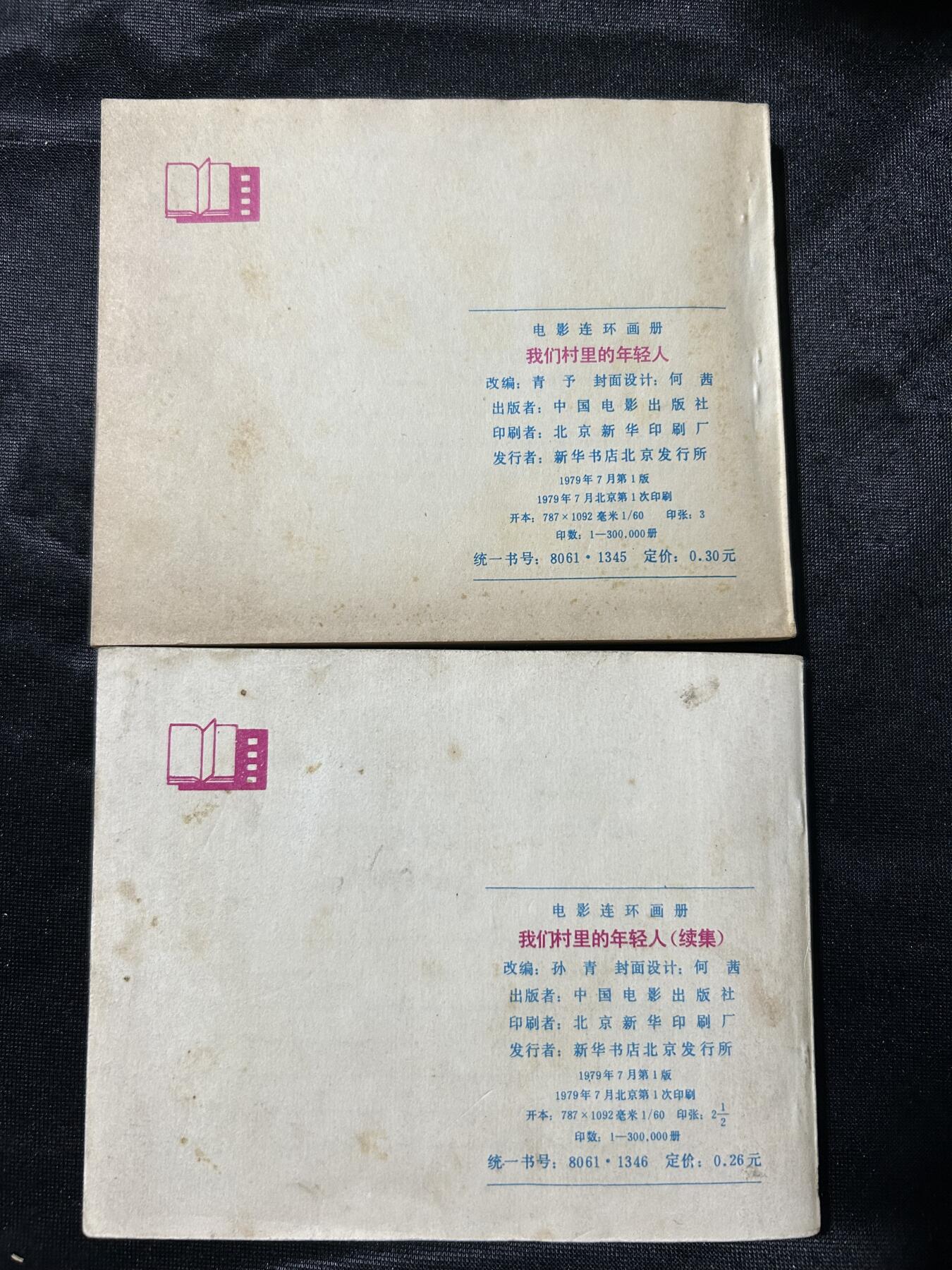 连环画拍卖专场 我们村里的年轻人2本合拍