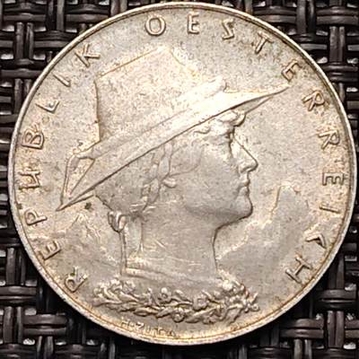 布加迪🐬～世界钱币(上海)🌾第 245 期 /  各国套币和散币 - 奥地利🇦🇹 1924年 1000克朗 22mm