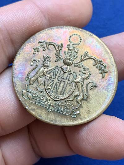 《竞宝斋》第424场 周日，周一，周二  3场连拍 （全场包邮） 丹麦1959年复古铜章，直径：36mm，重量：19.4克。