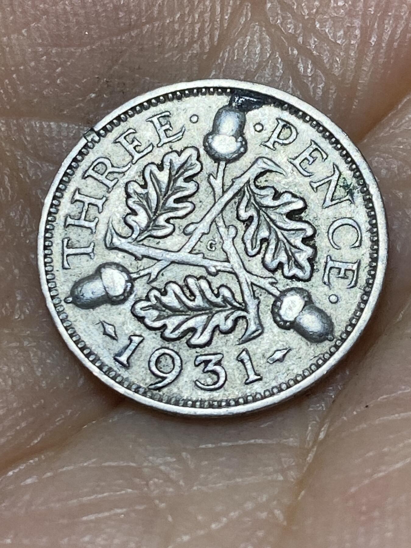 2025年第九十八场(总第一百二十四场）外国好品散币(免佣金) 英国🇬🇧1931年3便士银币(乔治五世第三版，500银)