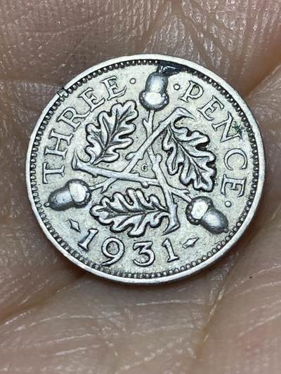 2025年第九十八场(总第一百二十四场）外国好品散币(免佣金) - 英国🇬🇧1931年3便士银币(乔治五世第三版，500银)