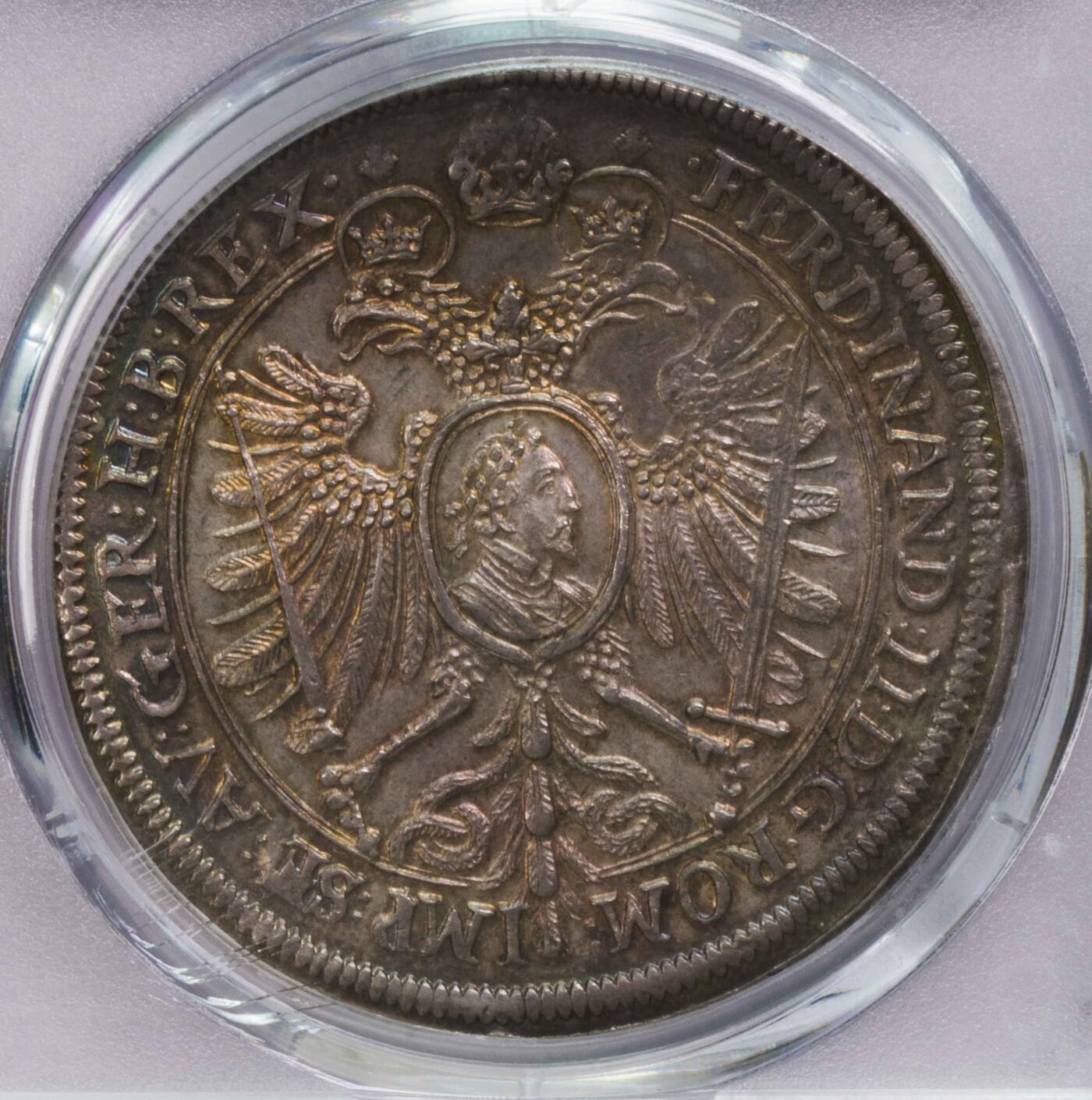PCGS-MS63 1629纽伦堡带人头的双头鹰城市景观泰勒 唯一冠军