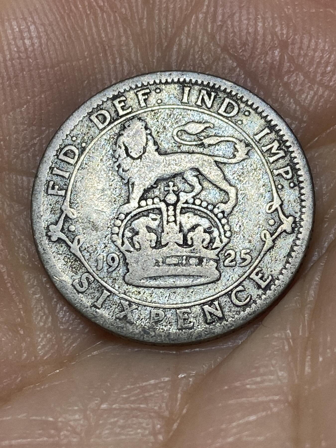2025年第九十八场(总第一百二十四场）外国好品散币(免佣金) 英国🇬🇧1925年6便士银币(乔治五世第二版关门年，500银)