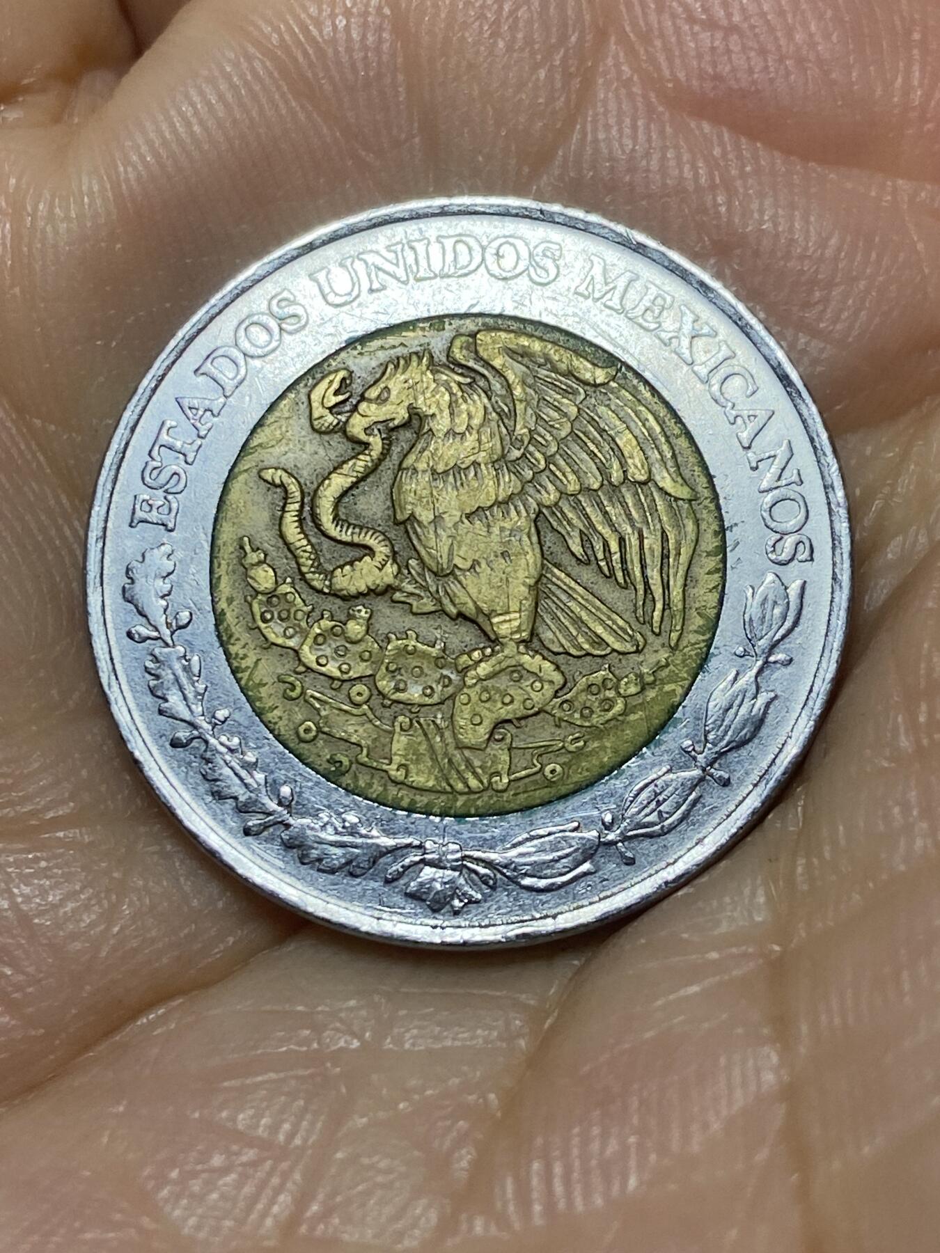 2025年第九十八场(总第一百二十四场）外国好品散币(免佣金) 墨西哥🇲🇽1993年5比索(第一版货币符号前有N)