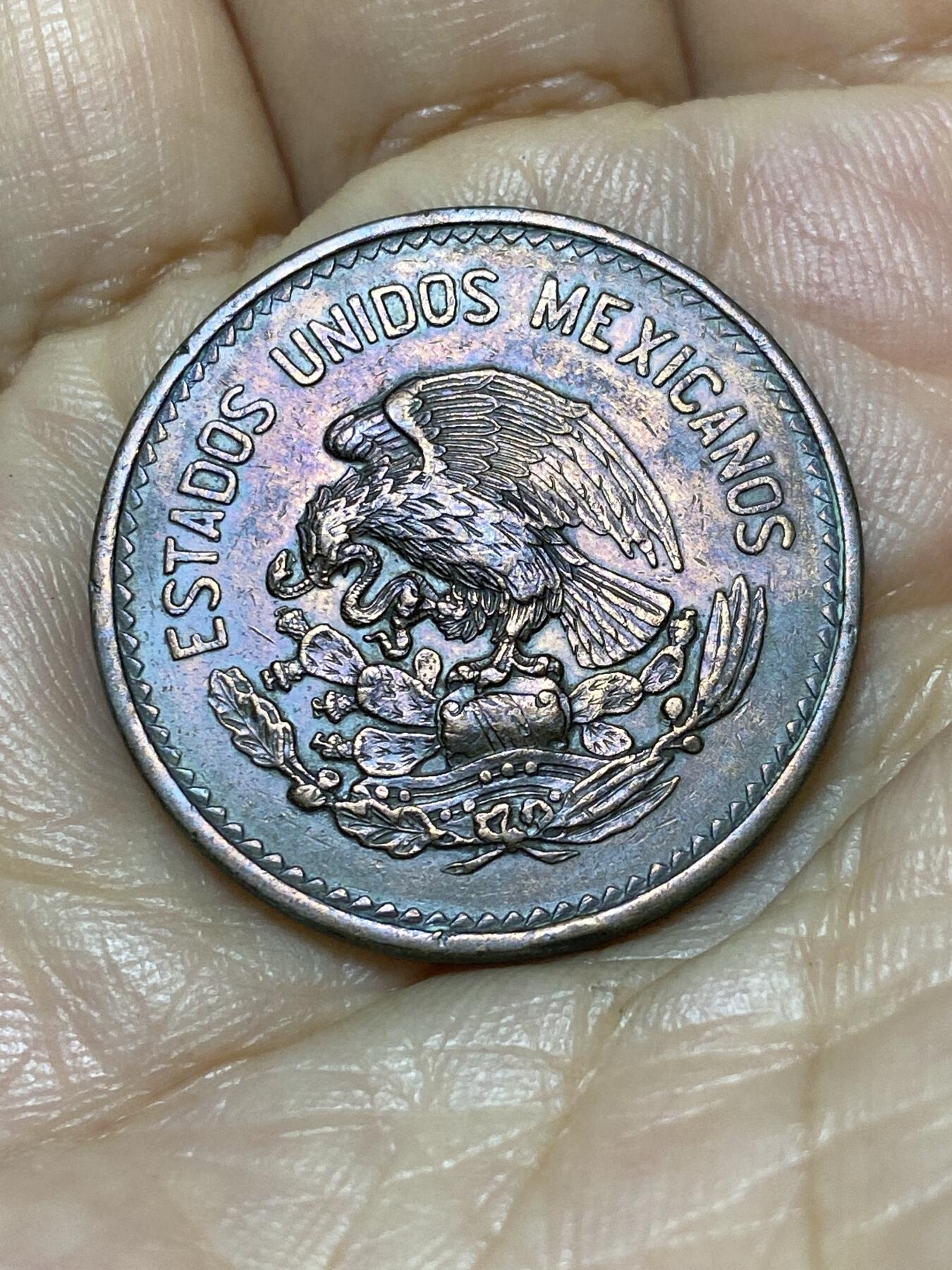 2025年第九十八场(总第一百二十四场）外国好品散币(免佣金) 墨西哥🇲🇽1953年20分(金字塔图案第一版)