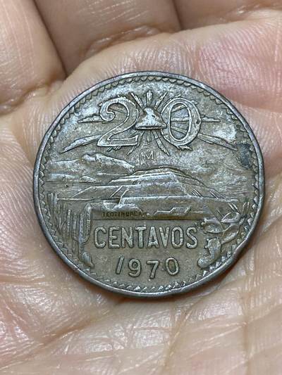 2025年第九十八场(总第一百二十四场）外国好品散币(免佣金) - 墨西哥🇲🇽1970年20分(金字塔图案第二版)