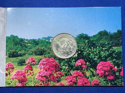 《竞宝斋》第424场 周日，周一，周二  3场连拍 （全场包邮） 意大利1994年花神1000里拉银币 原册 835银 14.6克