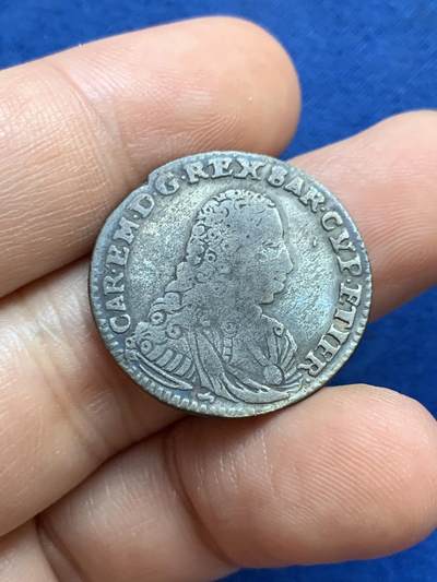 《竞宝斋》第424场 周日，周一，周二  3场连拍 （全场包邮） 意大利撒丁王国1739年5索尔蒂银币 罕见品种