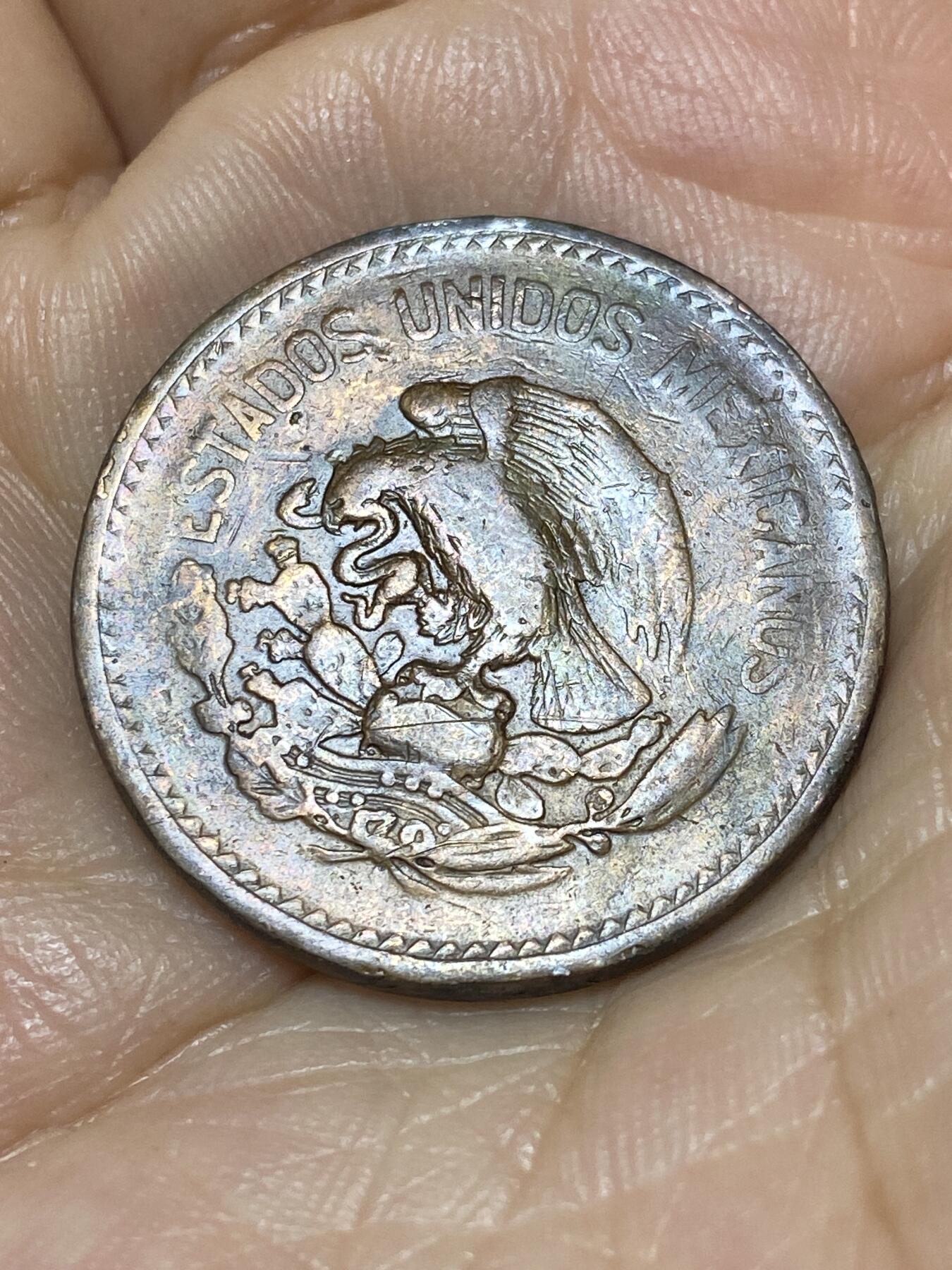 2025年第九十八场(总第一百二十四场）外国好品散币(免佣金) 墨西哥🇲🇽1943年20分(金字塔图案第一版，首发年)