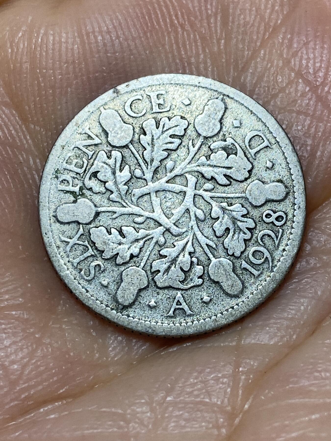 2025年第九十八场(总第一百二十四场）外国好品散币(免佣金) 英国🇬🇧1928年6便士银币(乔治五世第五版，500银)