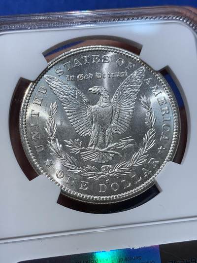 《竞宝斋》第424场 周日，周一，周二  3场连拍 （全场包邮） NGC MS66 美国 1882年 一美元 摩根银币 高分收藏级 超强转光 同分中的战斗机