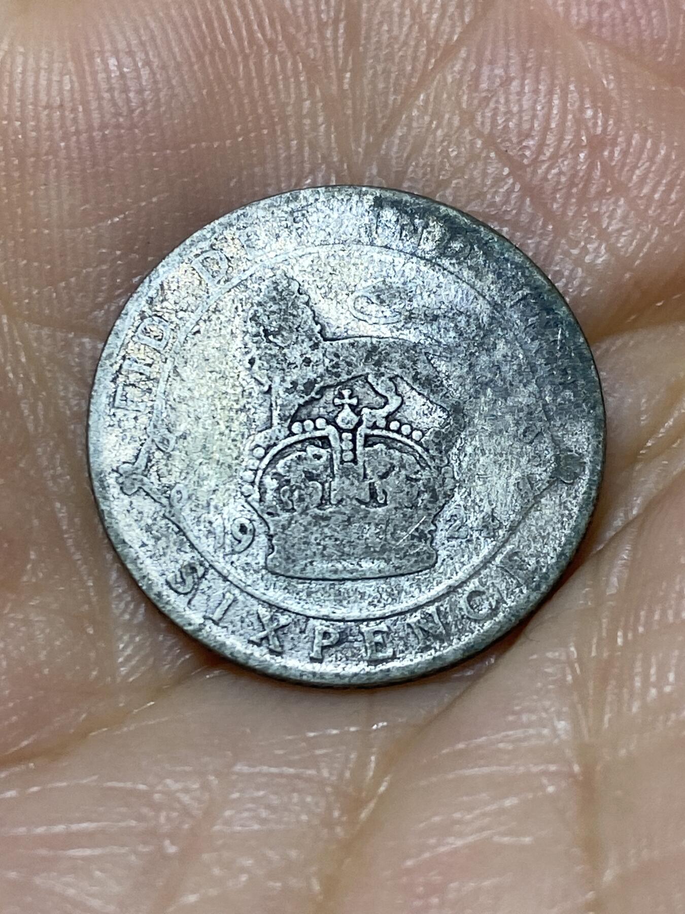2025年第九十八场(总第一百二十四场）外国好品散币(免佣金) 英国🇬🇧1924年6便士银币(乔治五世第二版，500银)