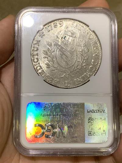 《竞宝斋》第424场 周日，周一，周二  3场连拍 （全场包邮） NGC MS61 法国 1789年 1埃居银币 利摩日厂少见厂别