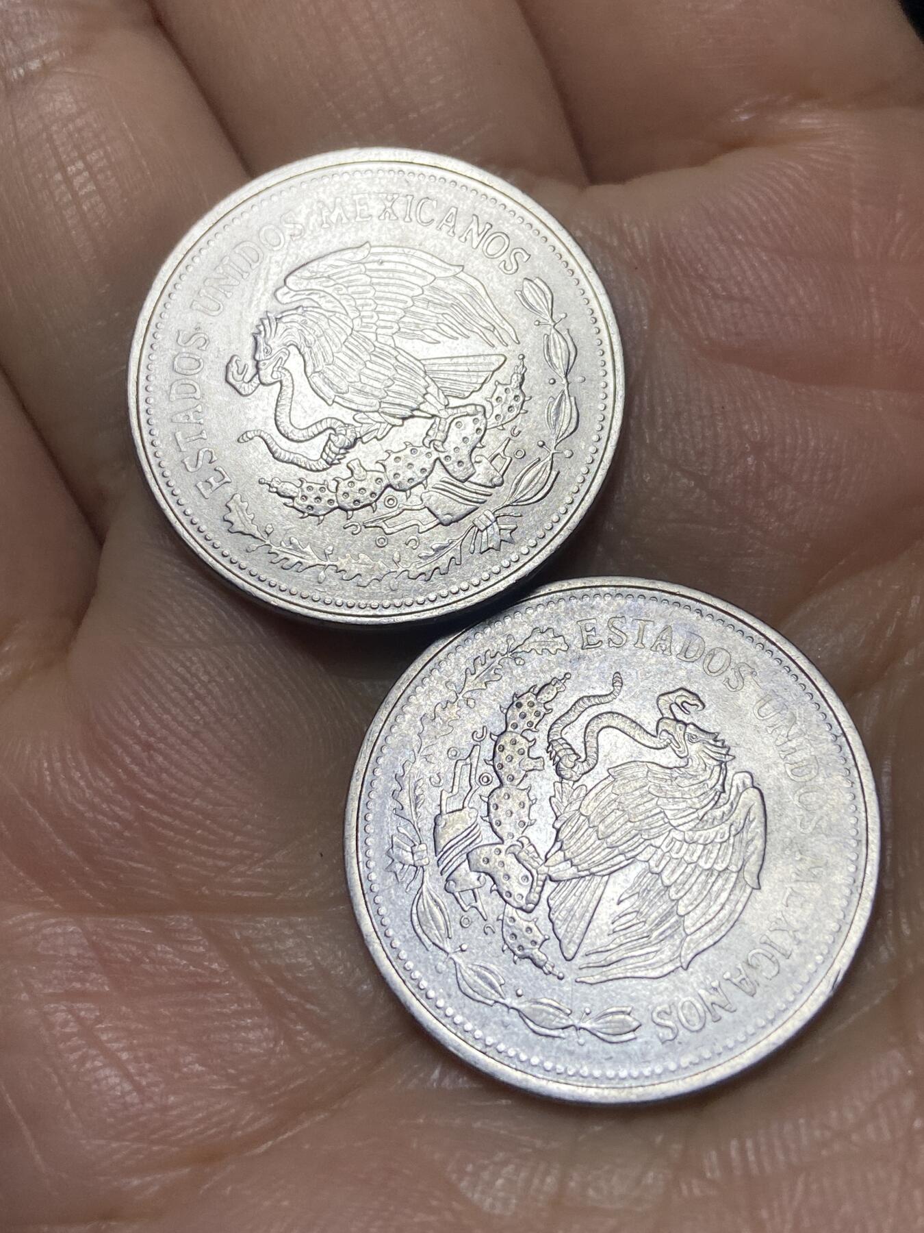 2025年第九十八场(总第一百二十四场）外国好品散币(免佣金) 墨西哥🇲🇽2枚：1984年、1985年2元