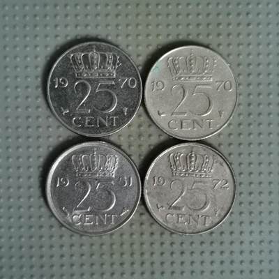 2025年第93场各国散币拍卖（总第93场）30号集中发一次货 - 荷兰25分4枚