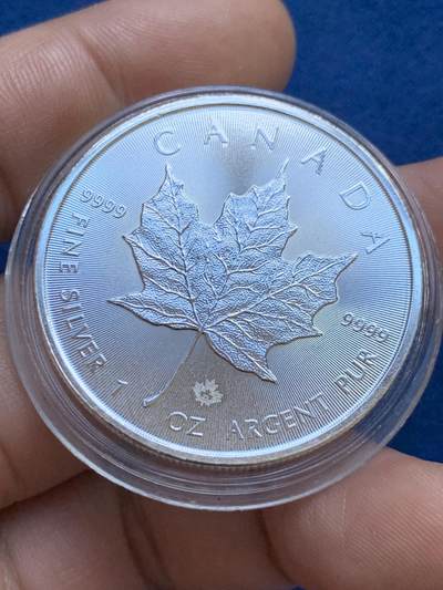 《竞宝斋》第424场 周日，周一，周二  3场连拍 （全场包邮） 加拿大2023年枫叶银币，六大投资银币之一，1盎司9999银。