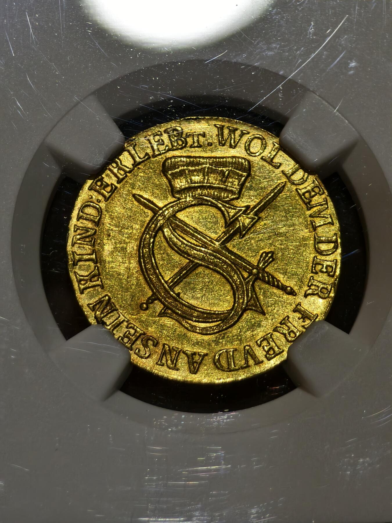 NGC-UNCD德国1616年萨克森选侯"苏菲杜卡特"后铸金币