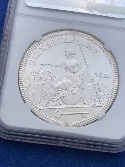 《竞宝斋》第424场 周日，周一，周二  3场连拍 （全场包邮） NGC PF69UC 直布罗陀2007乔治三世银制10R臆造版幻想币 资料显示发行量仅50枚