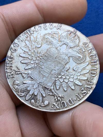 《竞宝斋》第424场 周日，周一，周二  3场连拍 （全场包邮） 奥匈帝国1780大奶妈玛利亚特蕾西亚银币 后铸版