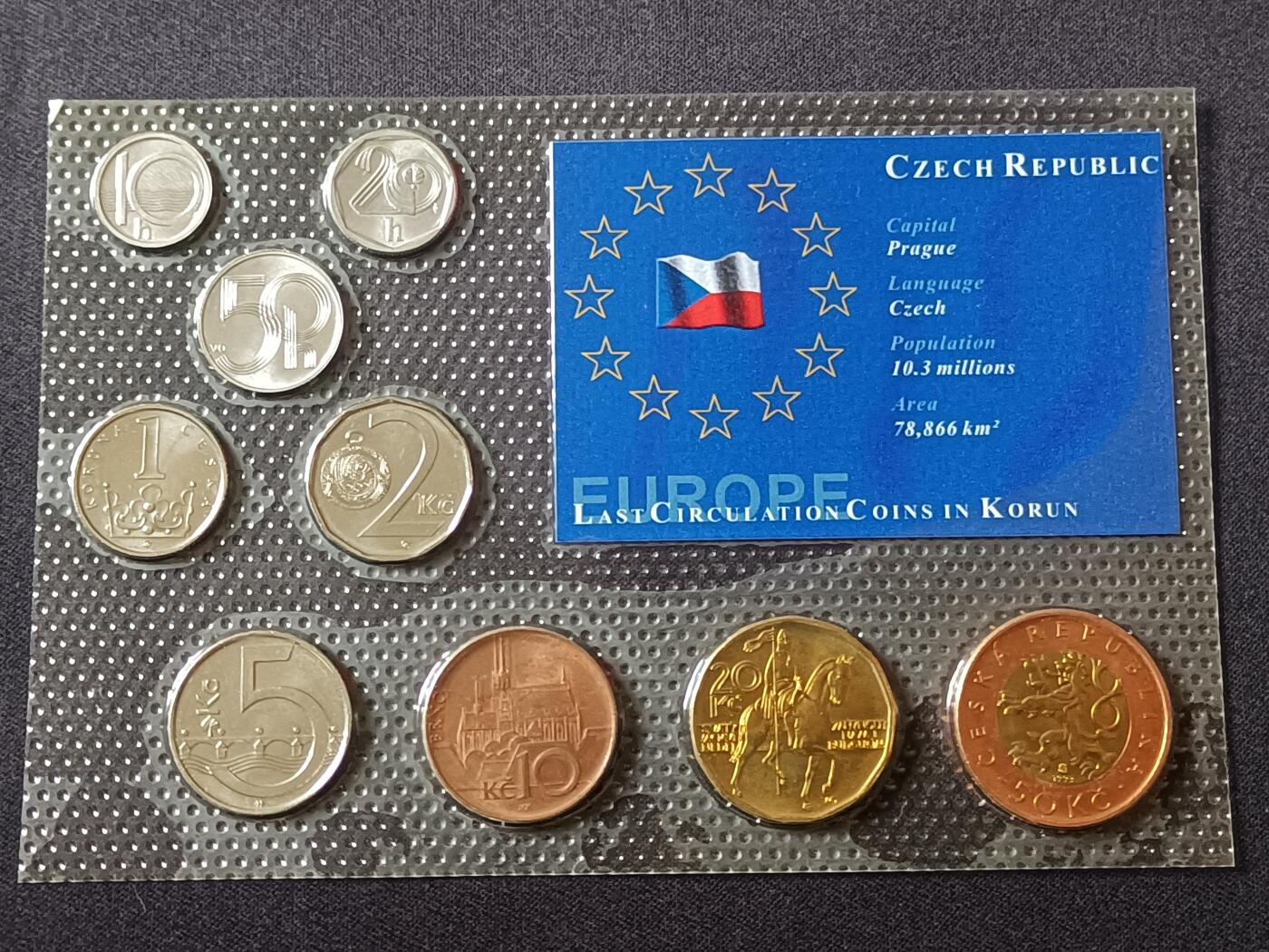 【游宝拍卖】国庆节专场-71期 好品组币 10.1集拍 捷克🇨🇿套币 邮寄运输过程可能脱胶
