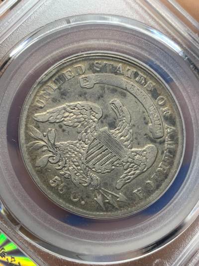 《竞宝斋》第424场 周日，周一，周二  3场连拍 （全场包邮） 公博 XF45 美国1834年50分半圆银币