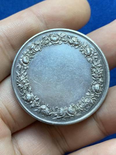 《竞宝斋》第424场 周日，周一，周二  3场连拍 （全场包邮） 法国婚礼银章 丰饶角银标 22.05克 36.6mm 未刻字比较难得