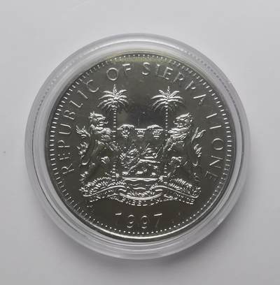 巨藏钱币第二期10月3号8点开拍古今中外硬币专场 塞拉利昂1997年1有克朗型纪念大镍币