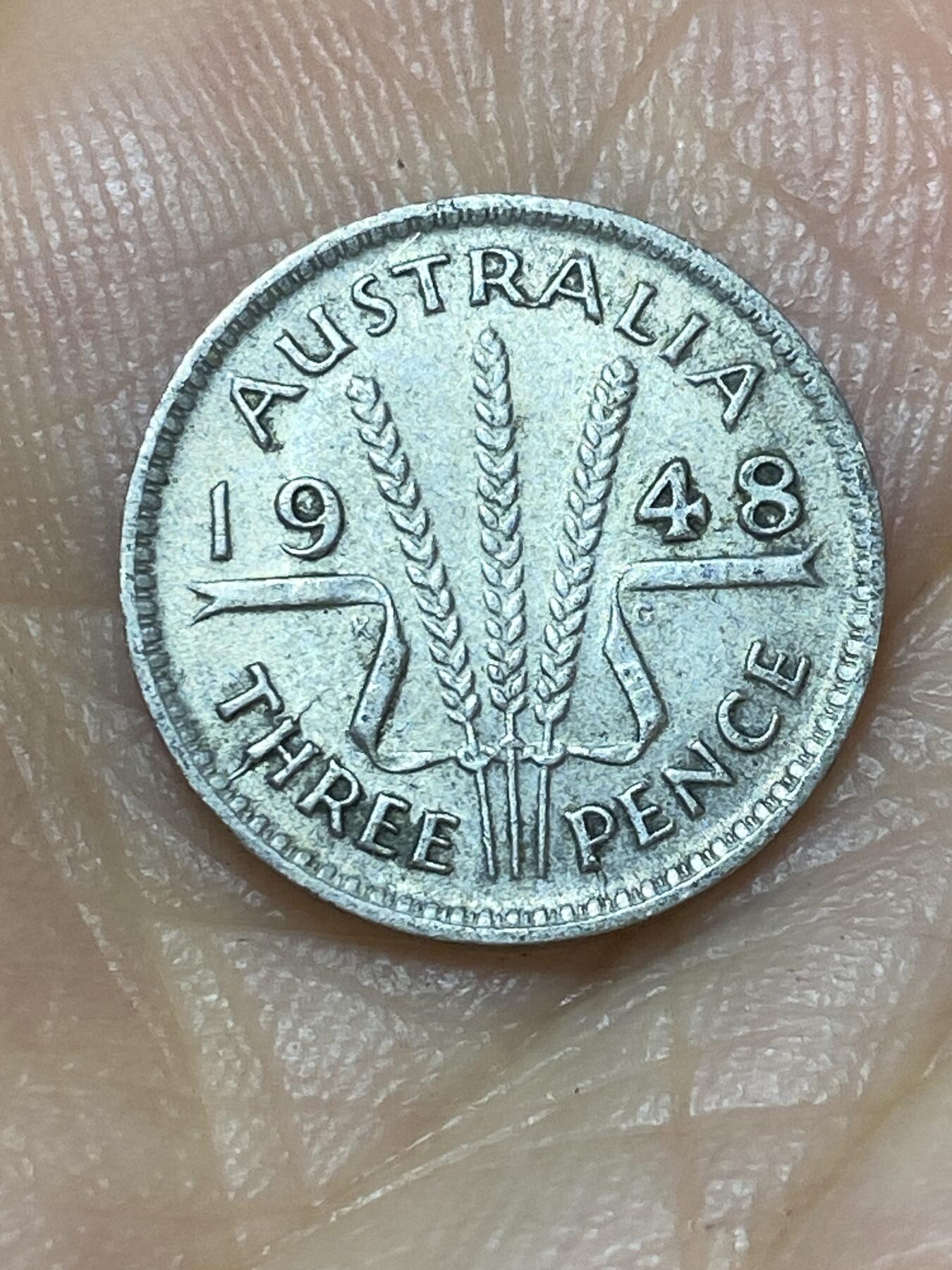 2025年第九十八场(总第一百二十四场）外国好品散币(免佣金) 澳大利亚🇦🇺1948年3便士银币(乔治六世第二版，关门年仅发行2年，500银)