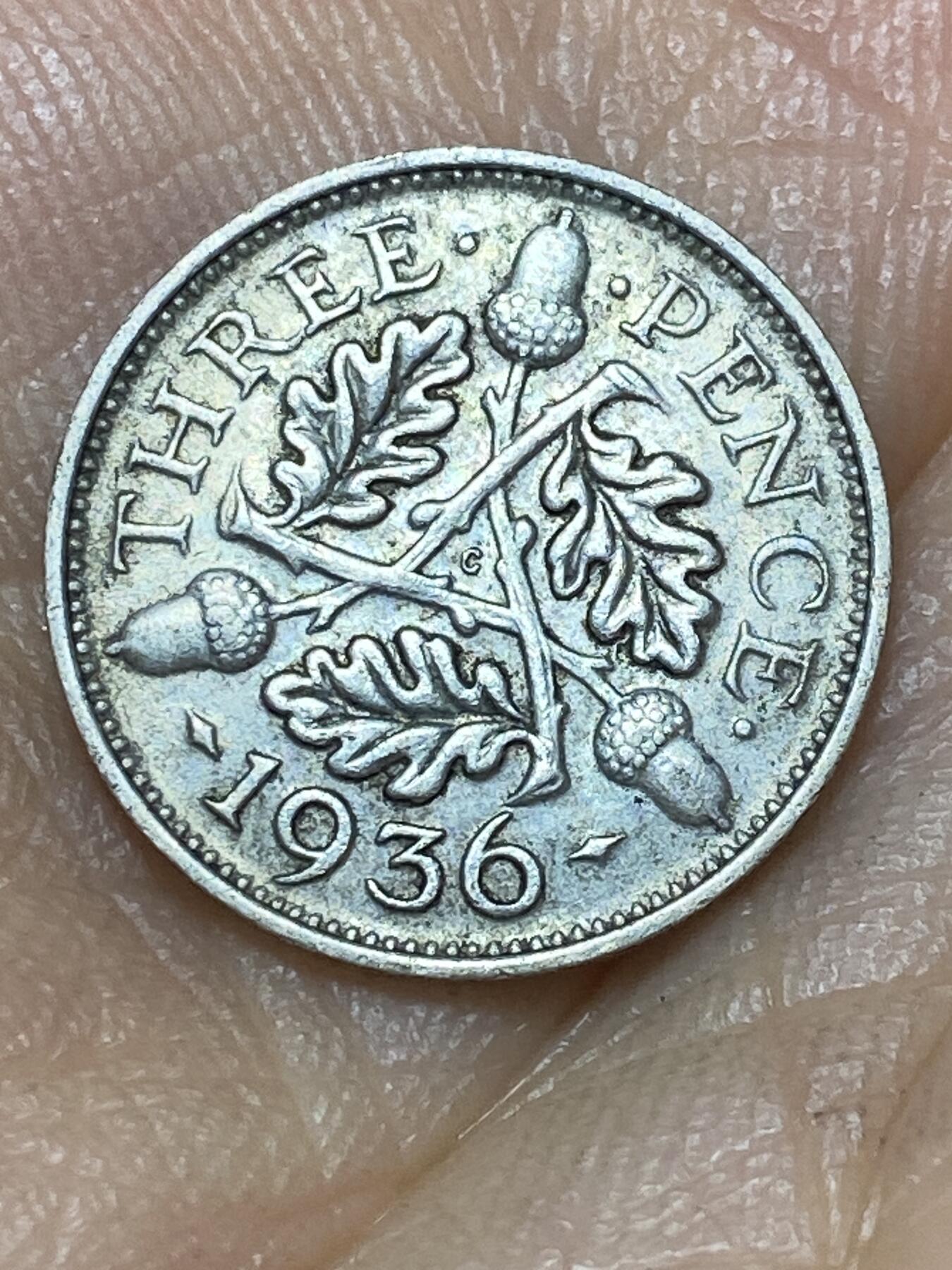 2025年第九十八场(总第一百二十四场）外国好品散币(免佣金) 英国🇬🇧1936年3便士银币(乔治五世逝世年，第三版关门年，500银)