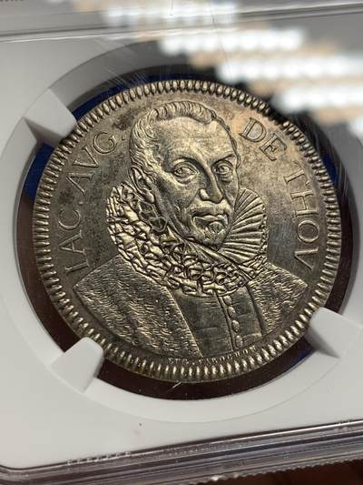 《竞宝斋》第424场 周日，周一，周二  3场连拍 （全场包邮） NGC UNC 1861年法国国家图书馆协会圆形纪念银章