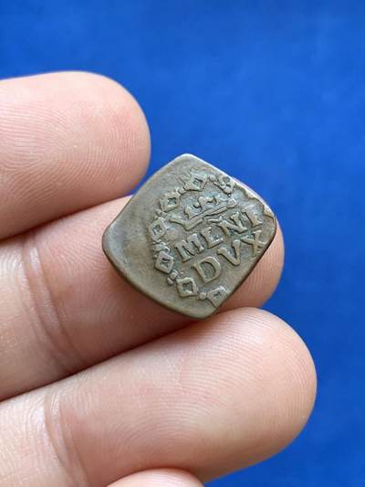 《竞宝斋》第423场 周日，周一，周二  3场连拍 （全场包邮） 意大利米兰邦国1736年1夸特里诺铜币 XF品