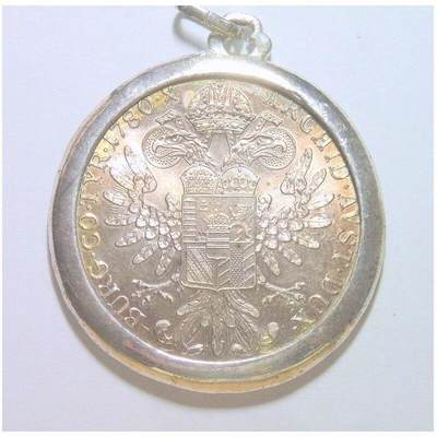 【旋风钱币】10月4日19:00准时开拍 精美欧洲币章 第三帝国货币等 全场包邮！ 【银】奥地利著名大奶妈+双头鹰 高浮雕精制大银币章 48MM 38克