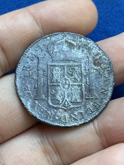 《竞宝斋》第424场 周日，周一，周二  3场连拍 （全场包邮） 西属秘鲁卡洛斯三世1776年4R银币，海捞有蚀(特年)