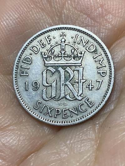 2025年第九十八场(总第一百二十四场）外国好品散币(免佣金) - 英国🇬🇧1947年6便士(乔治六世第二版，首发年仅发行2年)
