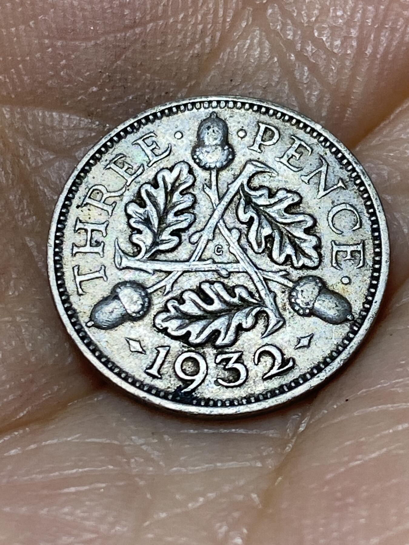 2025年第九十八场(总第一百二十四场）外国好品散币(免佣金) 英国🇬🇧1932年3便士银币(乔治五世第三版，500银)