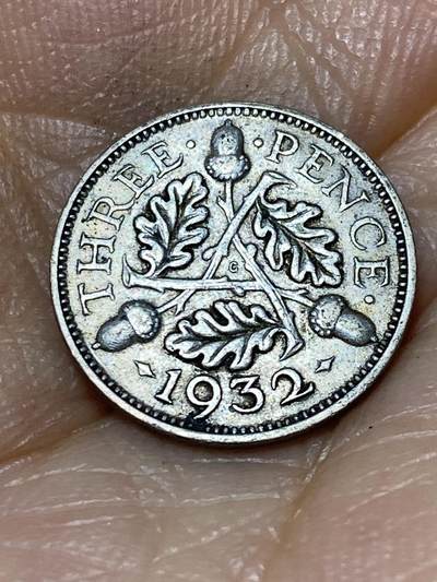 2025年第九十八场(总第一百二十四场）外国好品散币(免佣金) - 英国🇬🇧1932年3便士银币(乔治五世第三版，500银)