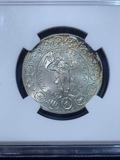 《竞宝斋》第424场 周日，周一，周二  3场连拍 （全场包邮） NGC MS66 奥地利1963年2杜卡特银币