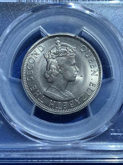 《竞宝斋》第424场 周日，周一，周二  3场连拍 （全场包邮） PCGS MS66 亚军分 1961英属马来亚与婆罗洲50分，该套最大面值主币，亚军分，更高仅3枚67。东南亚英国殖民地的绝响，外拍热点，24年同分SBP拍卖180美元不含佣成交
