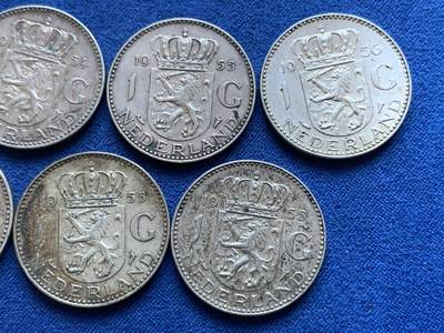 《竞宝斋》第424场 周日，周一，周二  3场连拍 （全场包邮） 七枚一组 荷兰银币 总重约42.5克 细节见图