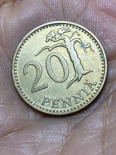 2025年第九十八场(总第一百二十四场）外国好品散币(免佣金) - 芬兰🇫🇮1972年20盆尼(S标)