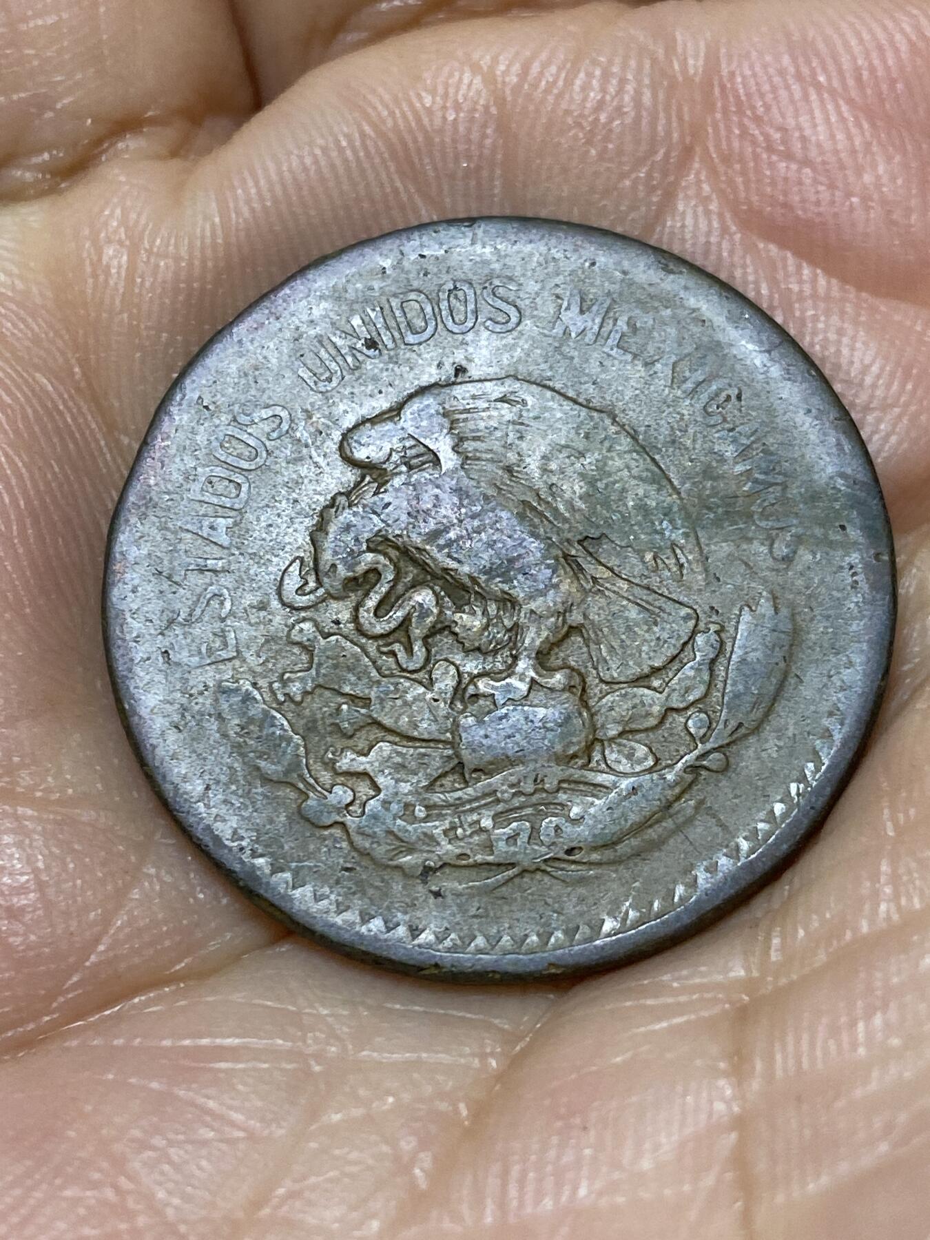 2025年第九十八场(总第一百二十四场）外国好品散币(免佣金) 墨西哥🇲🇽1945年20分(金字塔图案第一版)
