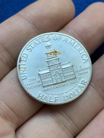 《竞宝斋》第424场 周日，周一，周二  3场连拍 （全场包邮） 美国1976年建国两百周年肯尼迪半美元银币