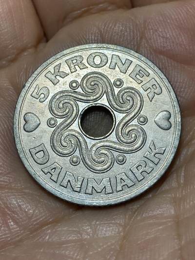 2025年第九十八场(总第一百二十四场）外国好品散币(免佣金) - 丹麦🇩🇰1992年5克朗(玛格丽特二世，LG; JP; A版)