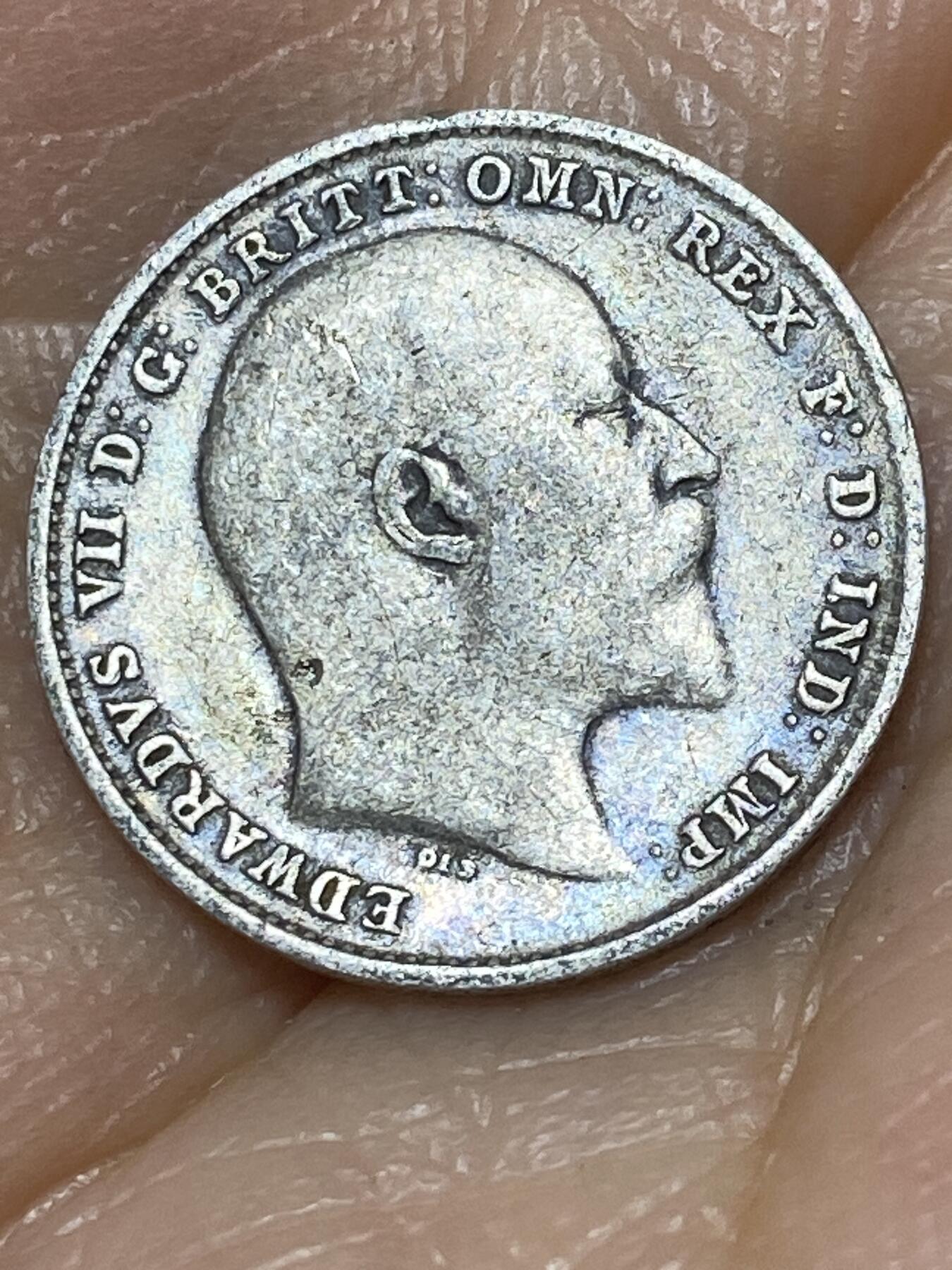 2025年第九十八场(总第一百二十四场）外国好品散币(免佣金) 英国🇬🇧1902年3便士银币(爱德华七世加冕年，925高银)